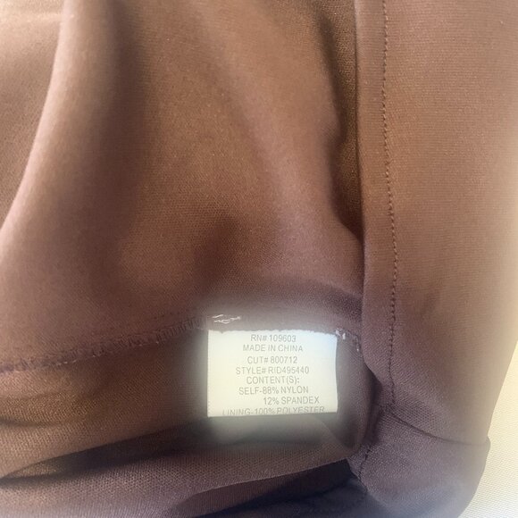 Rabbit Rabbit Rabbit Designs Brown Lace Lined Maxi Dress Size 8 - Picture 5 of 11